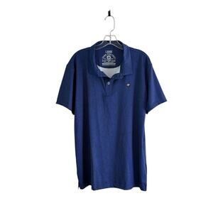 Zero Foxtrot Polo Shirt Mens L Blue Short Sleeve Tactical Gear Golf Performance